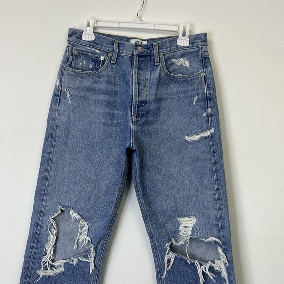 Agolde 90s Mid Rise Jeans Womens Size 28 Baggy Ankle - Picture 5 of 12